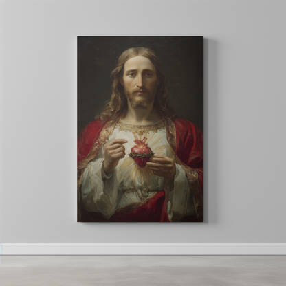 Sacred Heart of Jesus Canvas Print - Religious Wall Art