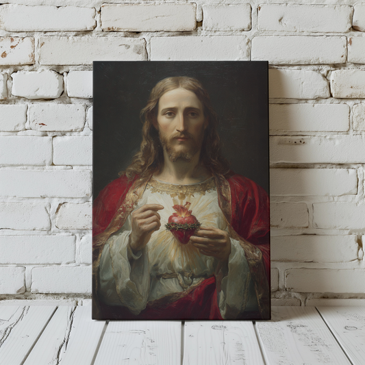Sacred Heart of Jesus Canvas Print - Religious Wall Art