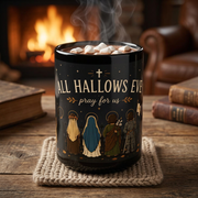 All Hallows Eve Mug  Black ceramic coffee cup All Saints Day Drink