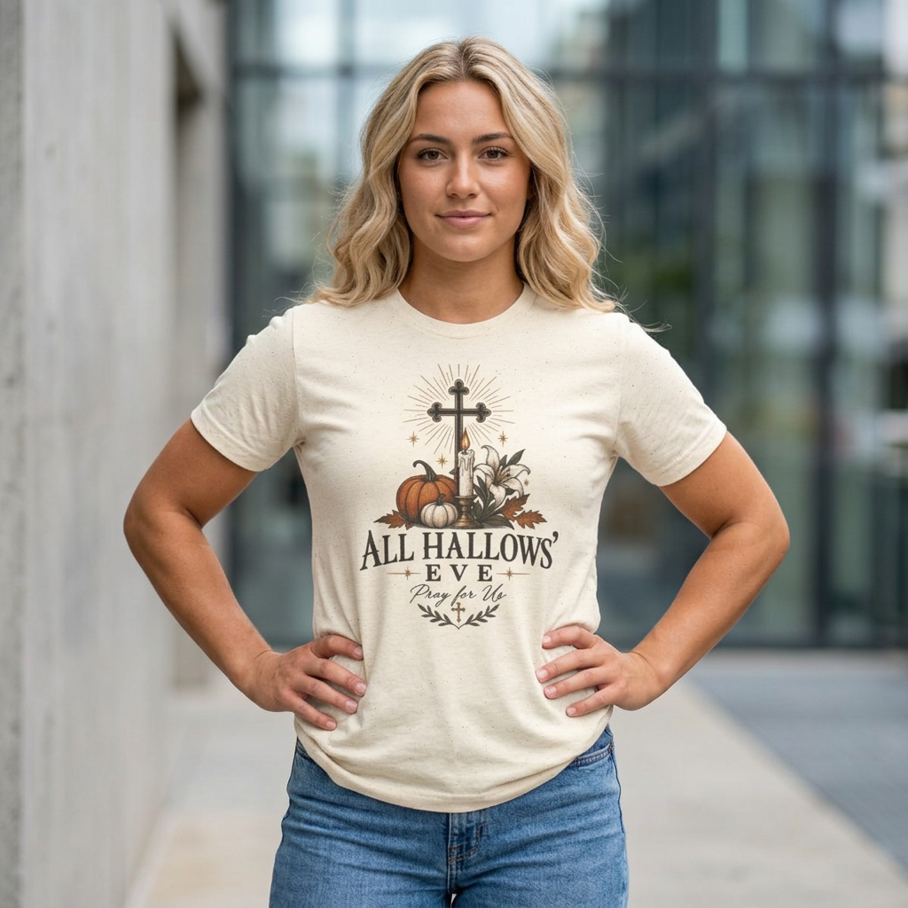 All Hallows' Eve All Saints Tee Vintage Halloween Shirt All Saints Day Gift for Her Apparel