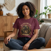 All Hallows' Eve Portrait Tee Vintage Gothic Halloween Shirt All Souls Day Gift for Her Apparel