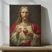 Sacred Heart of Jesus Canvas Print Religious Beautiful Son of God Home Decor Wall Art Matte Canvas