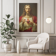 Sacred Heart of Jesus Canvas Print Religious Beautiful Son of God Home Decor Wall Art Matte Canvas