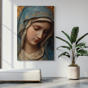 Blessed Virgin Mary Canvas Print Religious Mother of God Home Decor Wall Art Matte Canvas