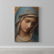 Blessed Virgin Mary Canvas Print Religious Mother of God Home Decor Wall Art Matte Canvas