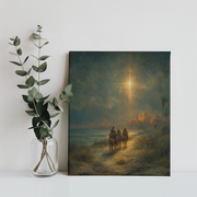 Three Magi Canvas Print, Christian Wall Art, Epiphany Decor, Wise Men Journey to Jesus
