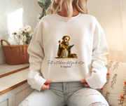Stylish Cute Saint Augustine Adult Sweatshirt  Catholic Gift  Faith Apparel in 13 Colors