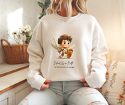 Warm Cute Saint Michael the Archangel Adult Sweatshirt  Catholic Gift  Faith Apparel in 13 Colors