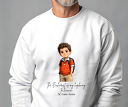Classic Cute Saint Carlo Acutis Adult Sweatshirt  Catholic Gift  Faith Apparel in 13 Colors