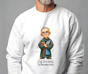 Saint Maximilian Kolbe Adult Sweatshirt, Catholic Gift, Faith Apparel in 13 Colors