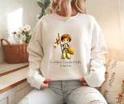 Soft Cute Saint Joan of Arc Adult Sweatshirt Catholic Gift  Faith Apparel in 13 Colors