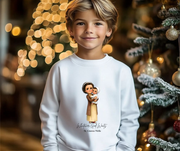 Saint Gianna Molla Kids Sweatshirt, Catholic Gift, Faith Apparel in 4 Colors