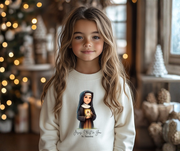 Saint Faustina Kids Sweatshirt, Catholic Gift, Faith Apparel in 4 Colors