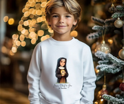 Saint Faustina Kids Sweatshirt, Catholic Gift, Faith Apparel in 4 Colors
