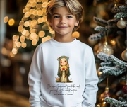 Classic Cute Saint Catherine of Siena Kids Sweatshirt  Catholic Gift  Faith Apparel in 4 Colors