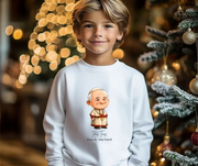 Saint John Paul II Kids Sweatshirt, Catholic Gift, Faith Apparel in 4 Colors