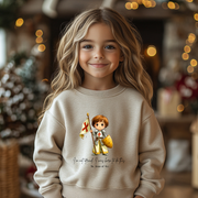 Cute Saint Joan of Arc Toddler Sweatshirt, Catholic Kids Apparel
