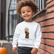 Padre Pio Toddler Sweatshirt, Catholic Kids Apparel
