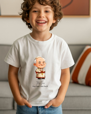 Saint John Paul II Toddler Shirt, Catholic Tee for Kids, Faith-Based Gift