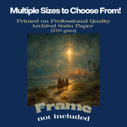 Three Magi Print, Christian Wall Art, Epiphany Decor, Wise Men Journey to Jesus (Frame Not Included)