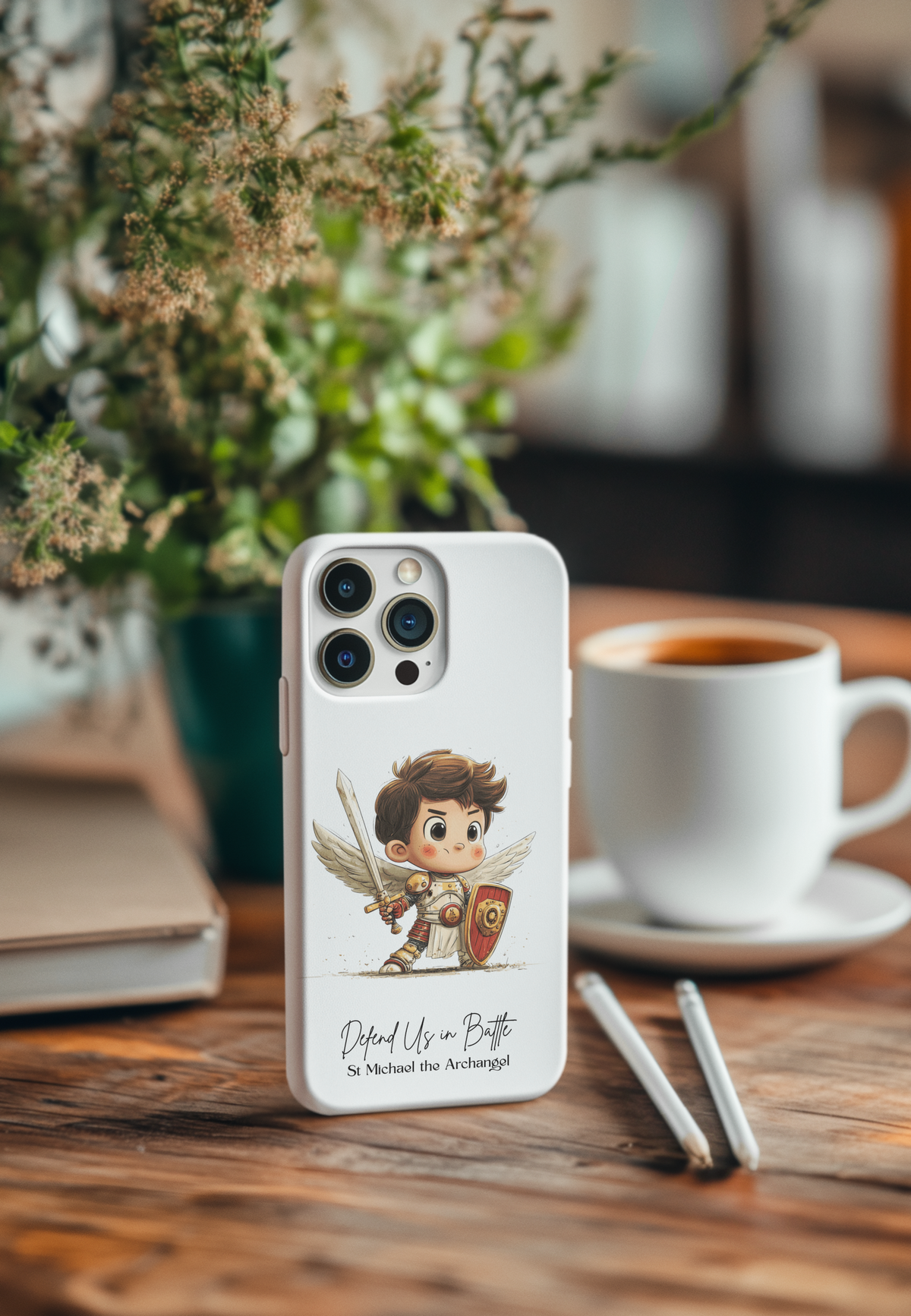 St Michael the Archangel Phone Case, Tough Magnetic Case, Spiritual Gift, Artful Protection, Nature Lover Accessory, Unique Smartphone Cover