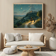 Journey to Bethlehem Print,  Holy Family Wall Art, Catholic Christmas Decor, Marian Advent Scene (Frame Not Included)