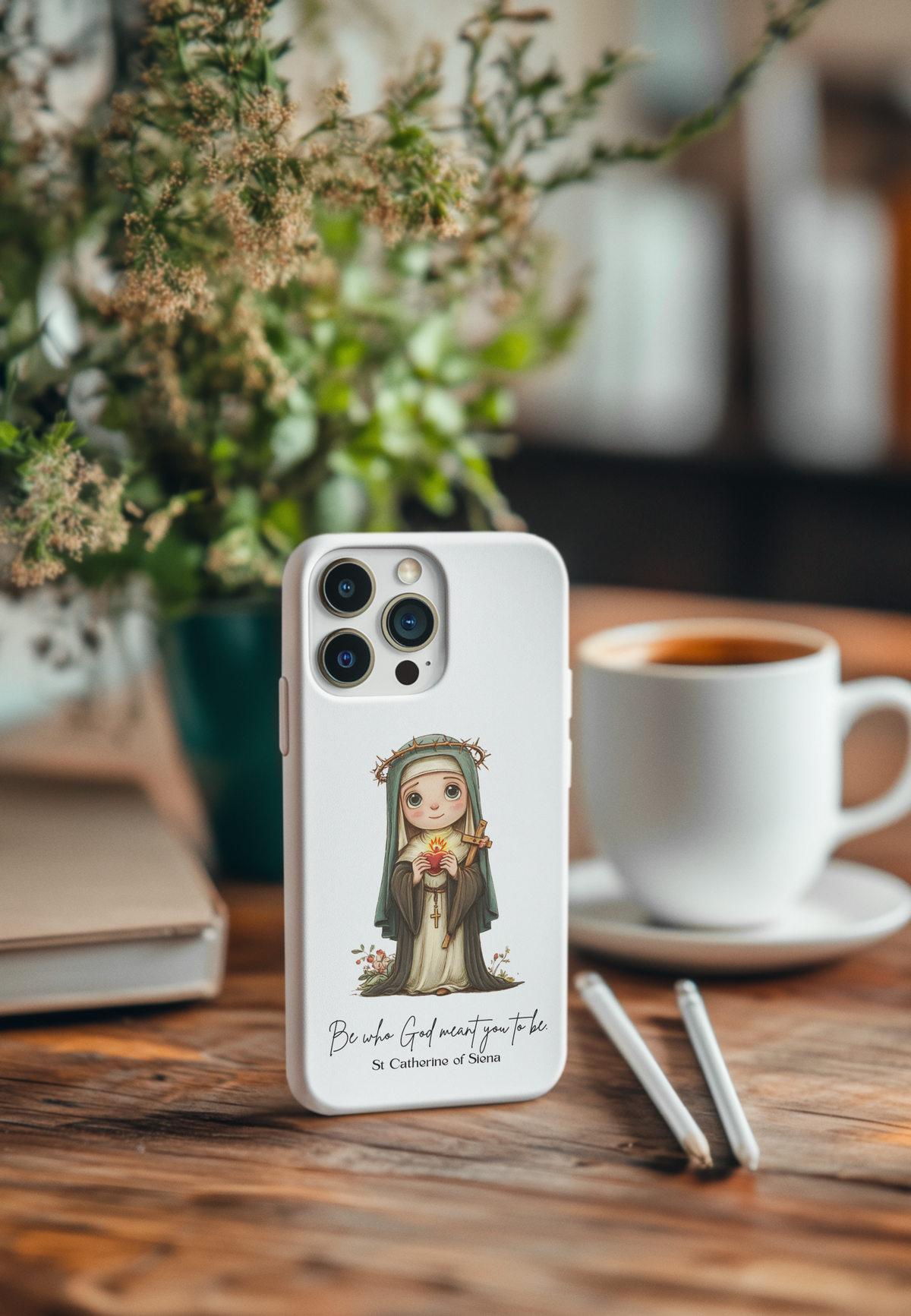 St Catherine of Siena Phone Case, Tough Magnetic Case, Inspirational Quote