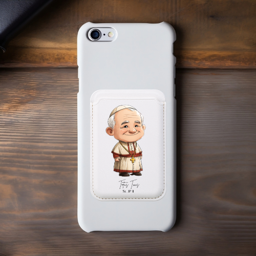 Phone Wallet Vegan Wallet (Magsafe® Compatible) Pope St John Paul II, Religious Phone Case, Catholic Gift, Christian Accessory, Saint Phone