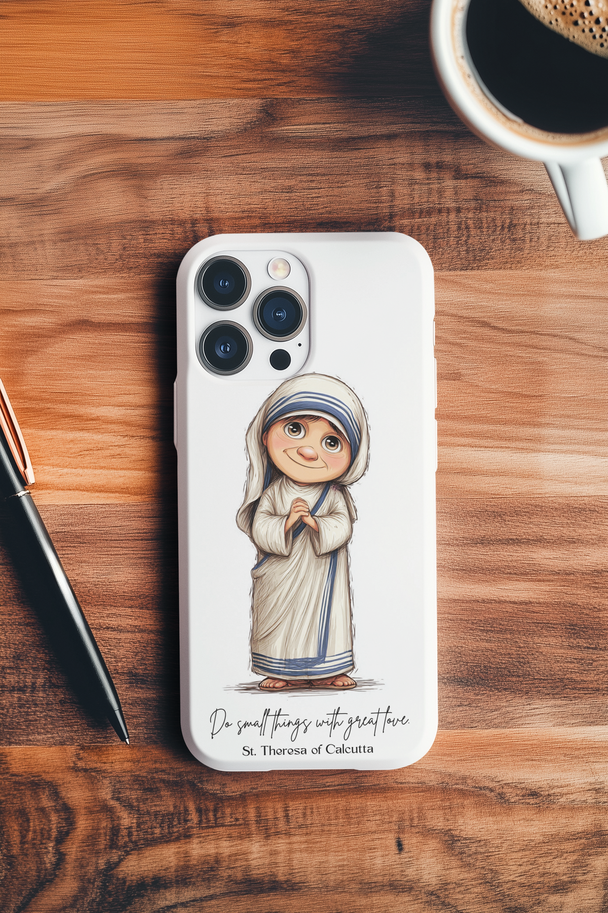 St. Teresa of Calcutta Tough Phone Case with Inspirational Quote