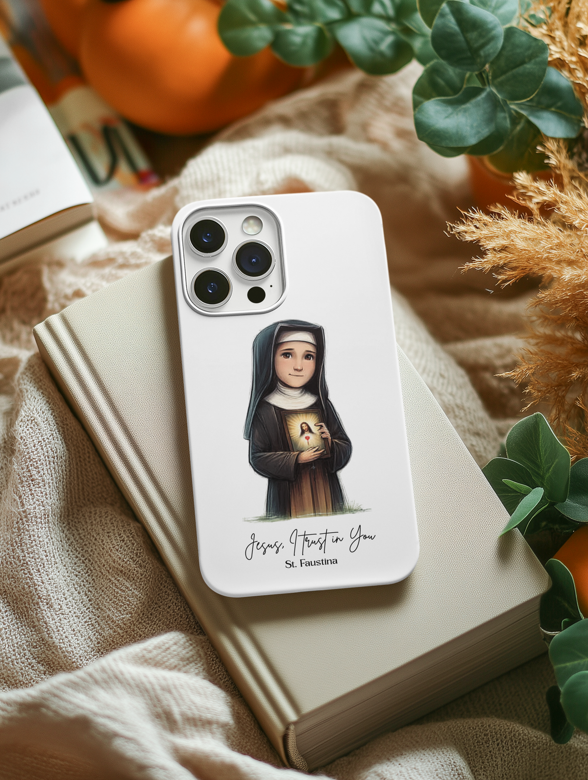 St Faustina Phone Case, Tough Magnetic Case, Spiritual Gift, Unique Smartphone Cover