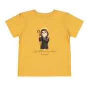 Saint Benedict  Toddler Shirt, Catholic Tee for Kids, Faith-Based Gift