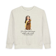 Saint Thérèse Toddler Sweatshirt, Catholic Apparel for Kids, Faith-Based Gift
