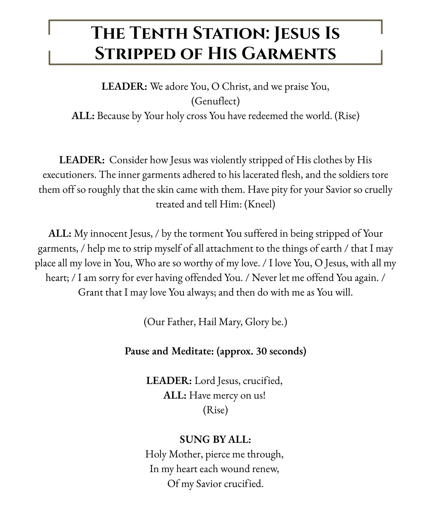 Stations of the Cross - Large Print - WHOLESALE