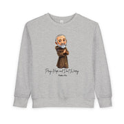Padre Pio Toddler Sweatshirt, Catholic Kids Apparel