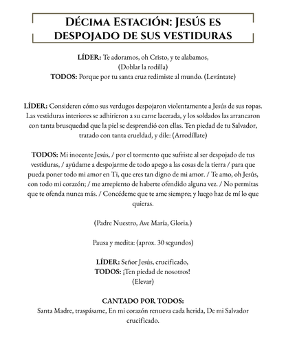 Stations of the Cross Spanish - WHOLESALE