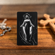Consecration to the Blessed Virgin Mary Holy Card - PREMIUM METAL