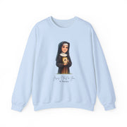 Saint Faustina Adult Sweatshirt, Catholic Gift, Faith Apparel in 13 Colors