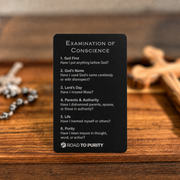 Examination of Conscience Holy Card - PREMIUM METAL