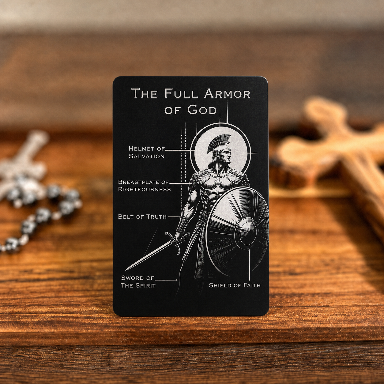 Full Armor of God Holy Card - PREMIUM METAL