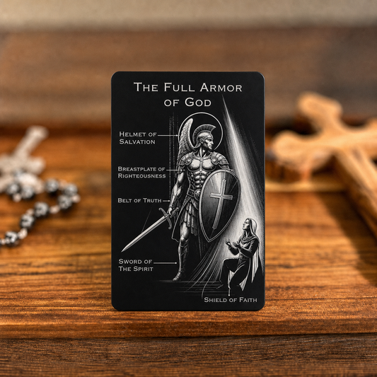 Full Armor of God Metal Holy Cards
