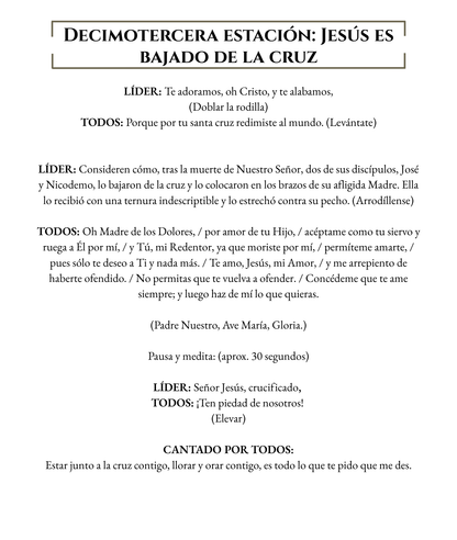 Stations of the Cross Spanish - WHOLESALE