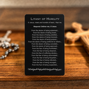 Litany of Humility Holy Card - PREMIUM METAL