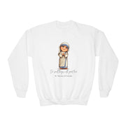 Stylish Cute St. Teresa of Calcutta Kids Sweatshirt, Catholic Gift, Faith Apparel in 4 Colors