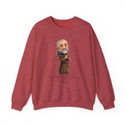 Cozy Cute Saint Padre Pio Adult Sweatshirt  Catholic Gift  Faith Apparel in 13 Colors