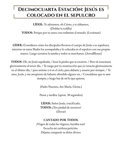 Stations of the Cross Spanish - WHOLESALE