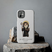 St. Benedict Tough Phone Case with Inspirational Quote