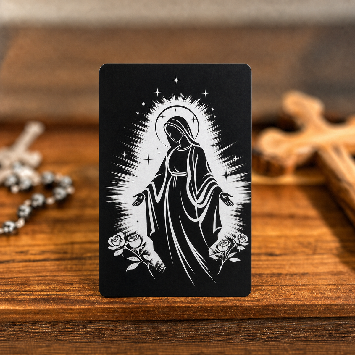 Memorare Holy Card - PREMIUM METAL