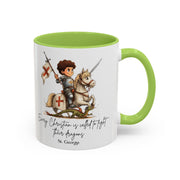 St. George Dragon Knight Mug, Catholic Accent Coffee Mug, 11 oz & 15 oz