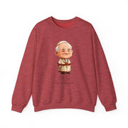 Soft Cute Pope Saint John Paul II  Adult Sweatshirt  Catholic Gift  Faith Apparel in 13 Colors