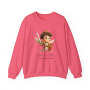 Warm Cute Saint Michael the Archangel Adult Sweatshirt  Catholic Gift  Faith Apparel in 13 Colors